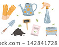 Home Gardening Tools set 142841728