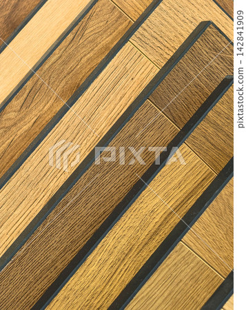 Natural wood flooring in various tones showcased for interior design Natural wood flooring in various tones showcased for interior design 142841909