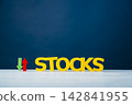 Stocks, stock market volatility and price movement concept with up and down arrows 142841955