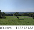 Alexandra Park, a spacious lawn and lush green park overlooking the London skyline. 142842488