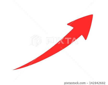 紅色箭頭表示上升趨勢。 紅色箭頭表示上升趨勢。 142842682