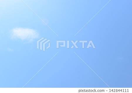 beautiful blue sky and white fluffy group of clouds with sunrise in the morning, natural background beautiful blue sky and white fluffy group of clouds with sunrise in the morning, natural background 142844111