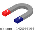 U-shaped magnet, isometric 142844194