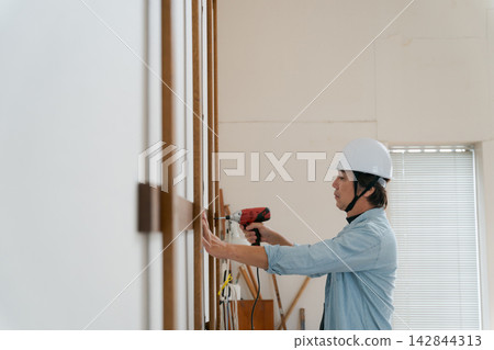 Workers working at construction sites Workers working at construction sites 142844313