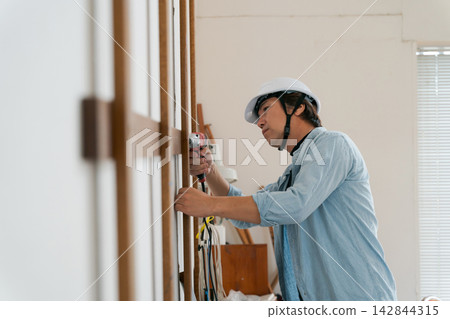 Workers working at construction sites Workers working at construction sites 142844315