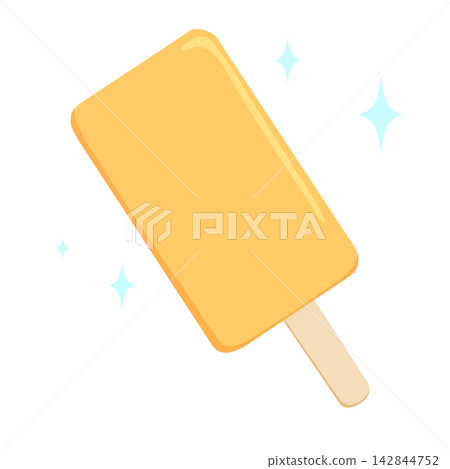 Illustration of an orange popsicle Illustration of an orange popsicle 142844752
