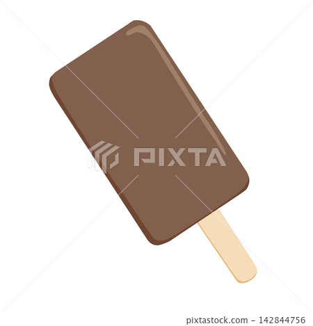 Illustration of a brown ice pop Illustration of a brown ice pop 142844756