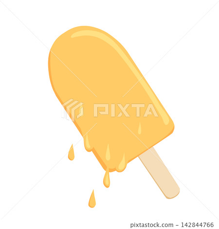 Illustration of an orange popsicle Illustration of an orange popsicle 142844766