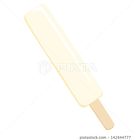Illustration of a white popsicle Illustration of a white popsicle 142844777