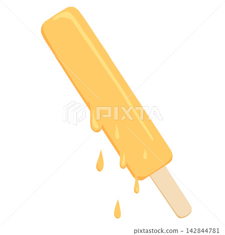 Illustration of an orange popsicle Illustration of an orange popsicle 142844781