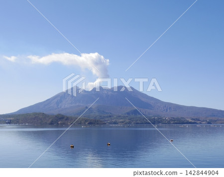 Sakurajima as seen from Tarumizu City, Kagoshima Prefecture Sakurajima as seen from Tarumizu City, Kagoshima Prefecture 142844904