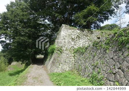 Looking at the stone walls of Oka Castle ruins, one reflects on the moon over the ruined castle. Looking at the stone walls of Oka Castle ruins, one reflects on the moon over the ruined castle. 142844999