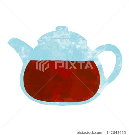 玻璃茶壺裡的茶 142845633