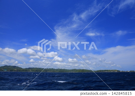 Clouds floating in the blue sky Clouds floating in the blue sky 142845815