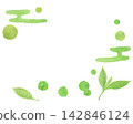 Abstract image of matcha painted with watercolors 142846124