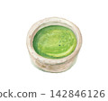 An image of matcha painted with watercolors. 142846126