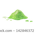 Image of matcha powder painted with watercolors 142846372