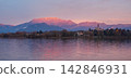 Pusiano lake, located between provinces of Como and Lecco, in Brianza, Italy. 142846931
