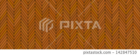 Rustic wooden herringbone seamless pattern. Natural wood zigzag room divider background. Repeating cladding chevron panel wall texture for interior decor, parquet floor tile. Vector plank board mosaic Rustic wooden herringbone seamless pattern. Natural wood zigzag room divider background. Repeating cladding chevron panel wall texture for interior decor, parquet floor tile. Vector plank board mosaic 142847510