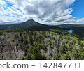 [Aerial view] Panketo, Penketo, and Oakan-dake from Akan-Sokodai 142847731