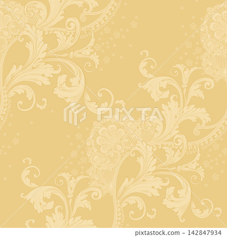 Ornate Mixed Style Floral and Butterfly Seamless Pattern Set for Textile Art Ornate Mixed Style Floral and Butterfly Seamless Pattern Set for Textile Art 142847934