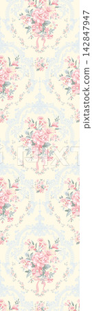 Ornate Mixed Style Floral and Butterfly Seamless Pattern Set for Textile Art Ornate Mixed Style Floral and Butterfly Seamless Pattern Set for Textile Art 142847947