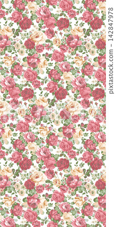 Ornate Mixed Style Floral and Butterfly Seamless Pattern Set for Textile Art Ornate Mixed Style Floral and Butterfly Seamless Pattern Set for Textile Art 142847978