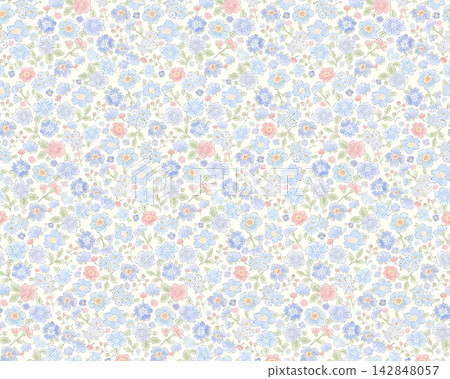 Neutral Muted Tone Mixed Style Seamless Pattern Set for Textile Design Neutral Muted Tone Mixed Style Seamless Pattern Set for Textile Design 142848057