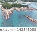 [Aerial view] Tatsukushi Coast on a day when the tide is very low. 142848068