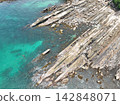 [Aerial view] Tatsukushi Coast on a day when the tide is very low. 142848071