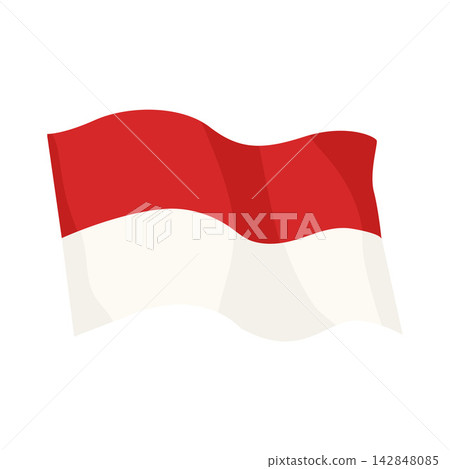 Illustration of Red and White Flag Illustration of Red and White Flag 142848085