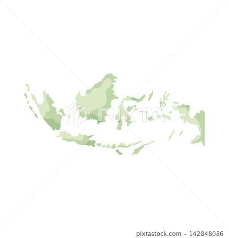 Illustration of Map of Indonesia Illustration of Map of Indonesia 142848086