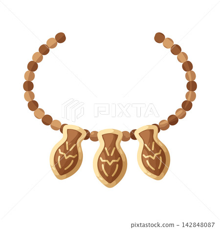 Illustration of Traditional Necklace Illustration of Traditional Necklace 142848087