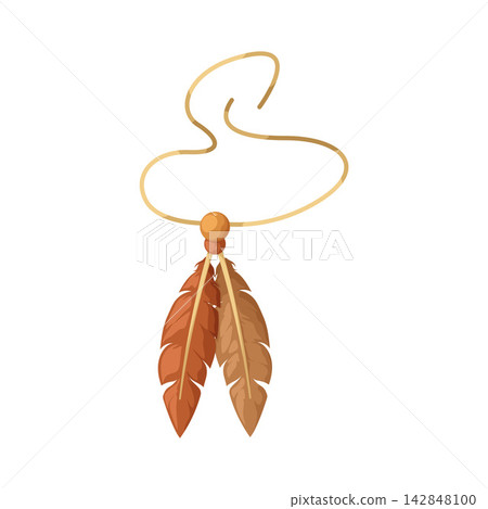 Illustration of Feather Ornament Illustration of Feather Ornament 142848100