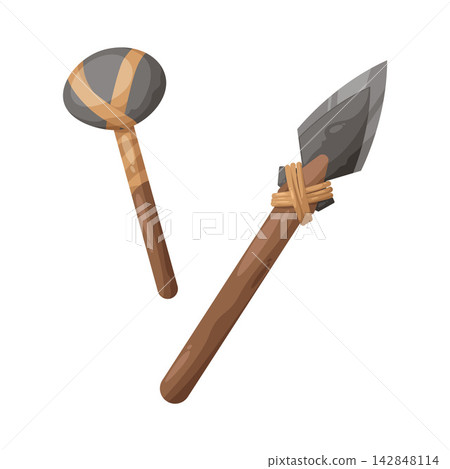 Illustration of Stone Age Tools Illustration of Stone Age Tools 142848114