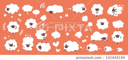 簡單可愛的羊插畫集 簡單可愛的羊插畫集 142848194