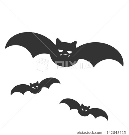 Halloween vector materials, cute illustrations, icons, designs, bats Halloween vector materials, cute illustrations, icons, designs, bats 142848315