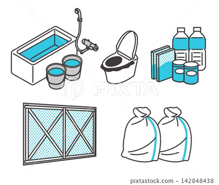 Vector illustrations for disaster preparedness Vector illustrations for disaster preparedness 142848438