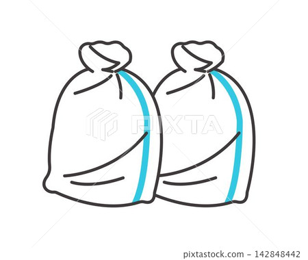 Sandbag vector illustration Sandbag vector illustration 142848442