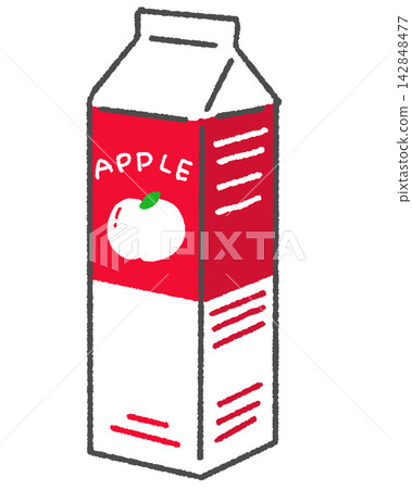 Apple juice in a paper carton Apple juice in a paper carton 142848477