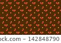 非常適合秋季的圖案，以紅色和橙色的秋葉和球為特色。 142848790