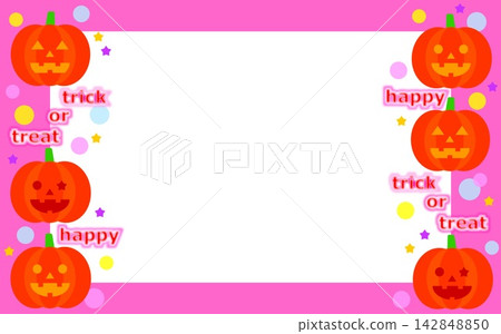 Halloween Jack-o'-lantern frame white space pumpkin Halloween Jack-o'-lantern frame white space pumpkin 142848850