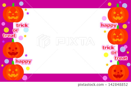 Halloween Jack-o'-lantern frame white space pumpkin Halloween Jack-o'-lantern frame white space pumpkin 142848852