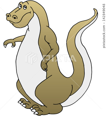 Hand-drawn dinosaur illustration ☆ Allosaurus Hand-drawn dinosaur illustration ☆ Allosaurus 142849048