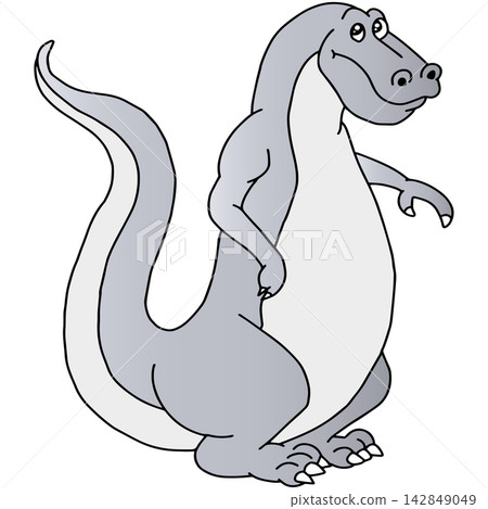 Hand-drawn dinosaur illustration ☆ Allosaurus Hand-drawn dinosaur illustration ☆ Allosaurus 142849049