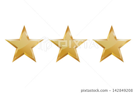 Illustration of three golden stars Illustration of three golden stars 142849208