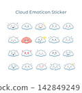 Cute Funny Cloud Cartoon Emotion Emoticon Character 142849249