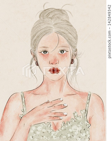 portrait of a beautiful woman portrait of a beautiful woman 142849342
