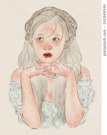 portrait of a beautiful woman portrait of a beautiful woman 142849344