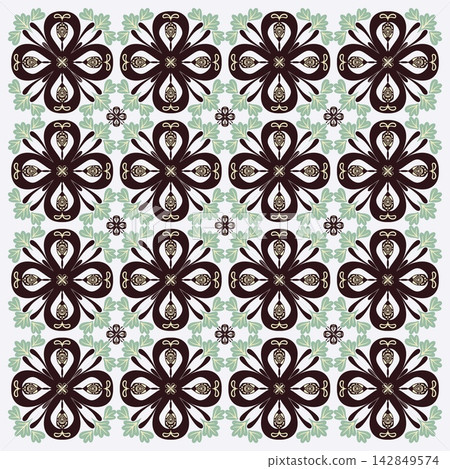Seamless floral fabric spring for pattern backgrounds and all designs Seamless floral fabric spring for pattern backgrounds and all designs 142849574
